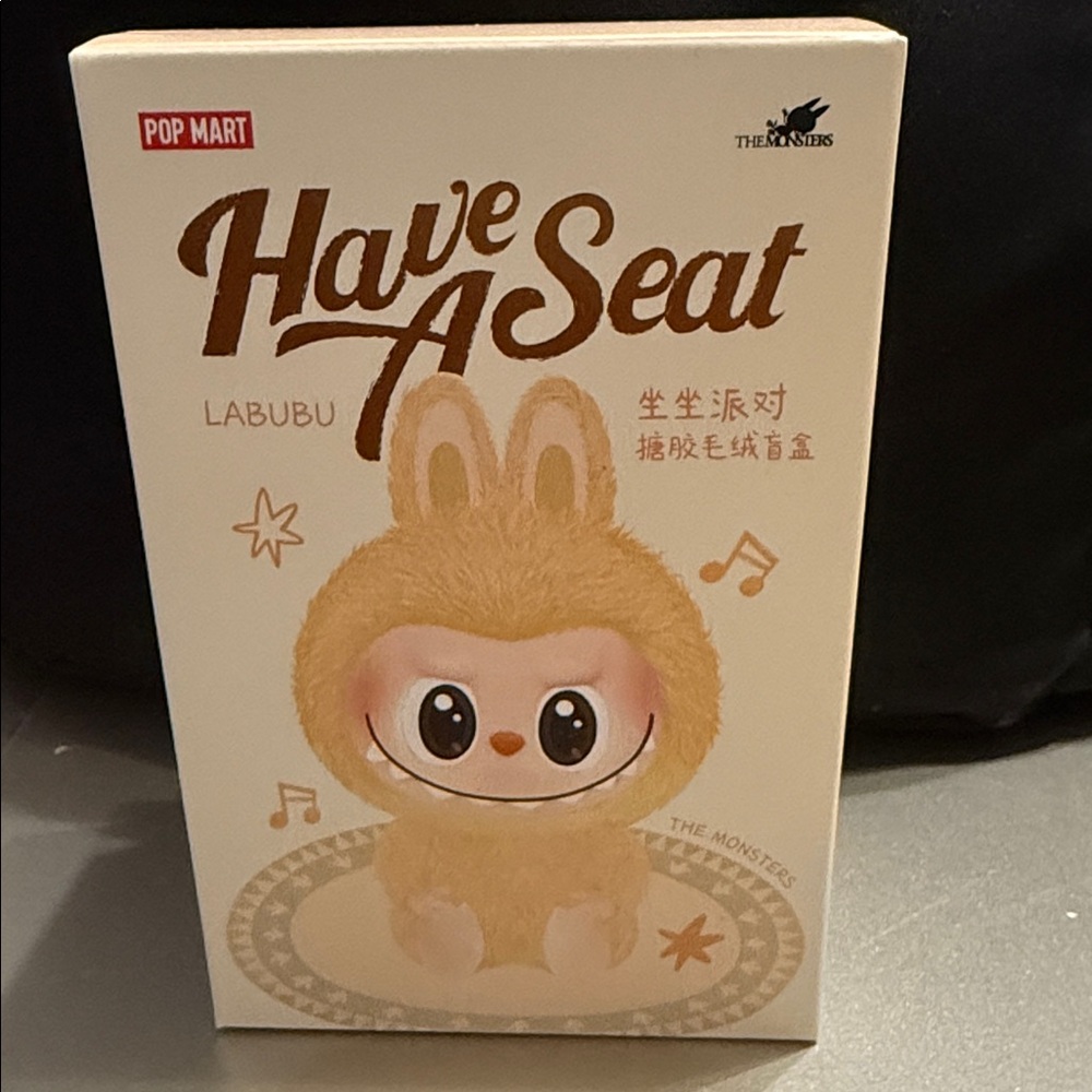 Labubu 'Have A Seat' Figurine - Cream